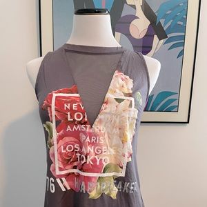 Express OneEleven Hazy Purple Vneck Tank